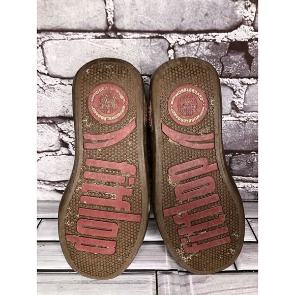 FitFlop Supertone Blaze Red Leather Comfort Sneakers Shoes 114-002 Women Sz 5M - Picture 13 of 16